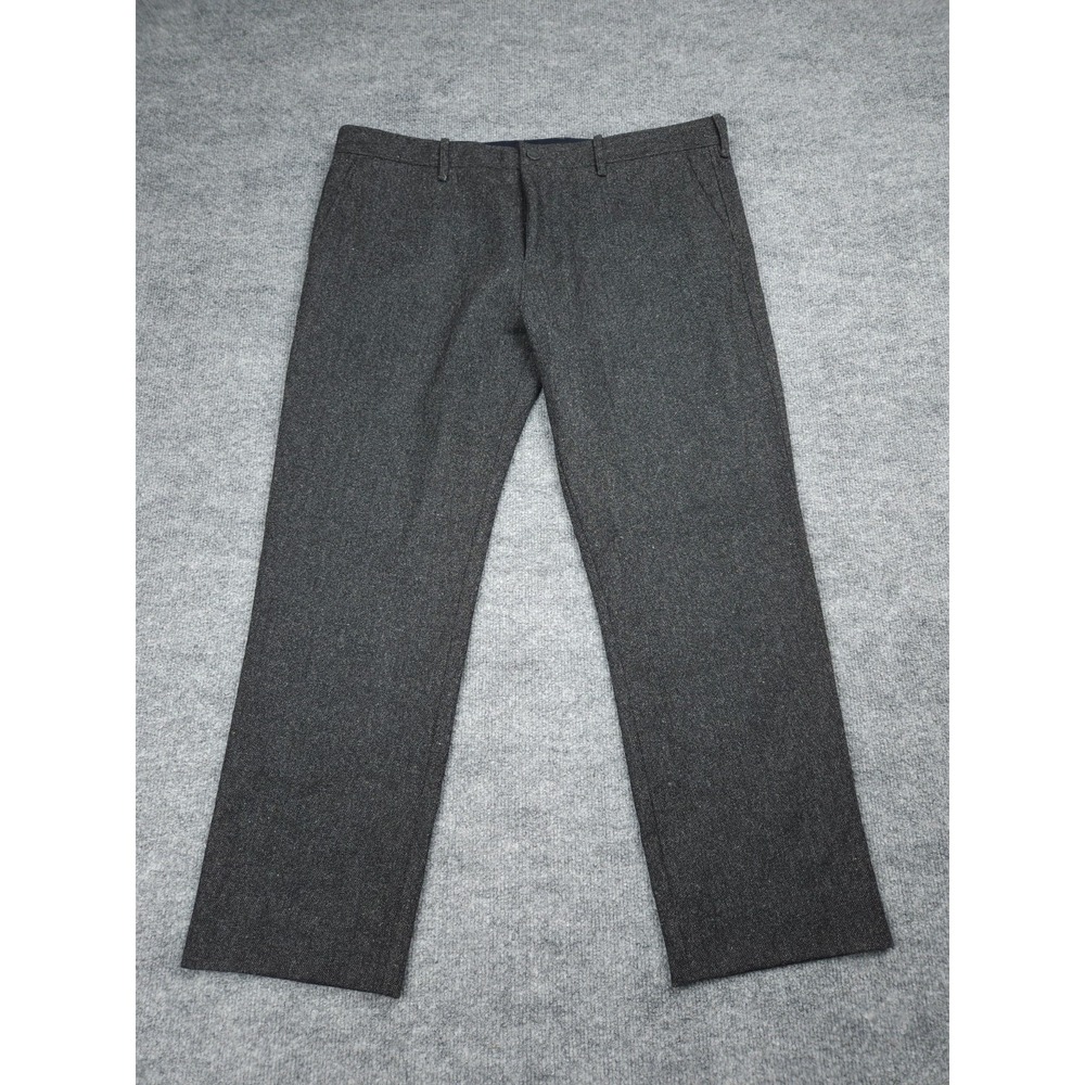 Burberry Brit Pants Mens Size 38R (FITS 38 x 29) Gray Wool Trousers Lined Dress